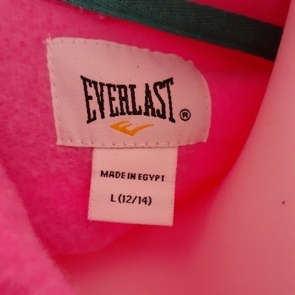Everlast y2k barbiecore pink hoodie sweatshirt cotton  l shirt top streetwear - Picture 3 of 4